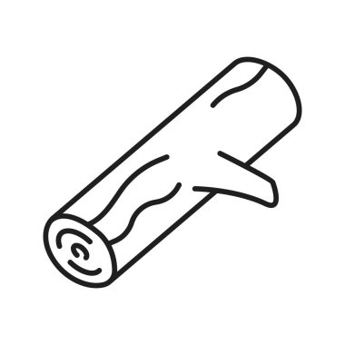 Yakacak odun doğrusal simgesi