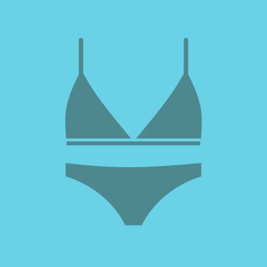 Kadın iç çamaşırı glif renk simgesi