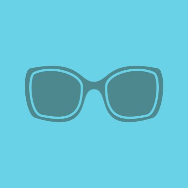 Kadın güneş gözlüğü glif renk simgesi