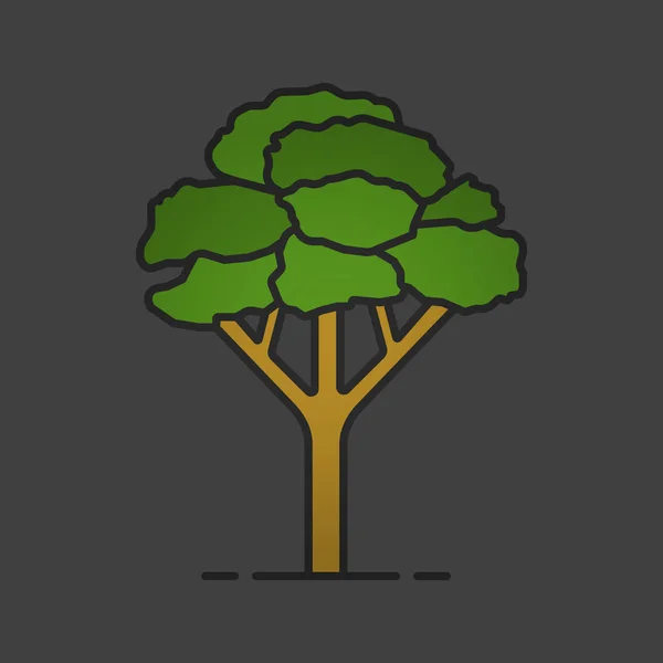 Значок цвета кленового дерева — стоковый вектор