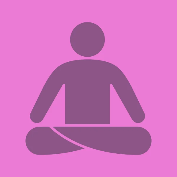 Yoga position glyf farve ikon – Stock-vektor