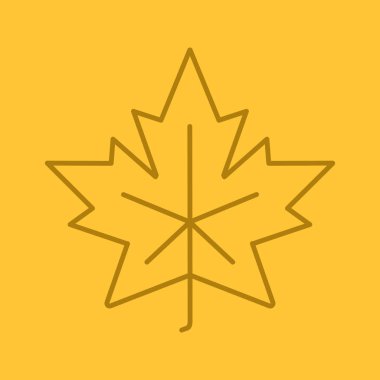 Akçaağaç yaprağı doğrusal simgesi