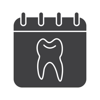 Diş hekimi Resepsiyon gün glif simgesi zamanlama