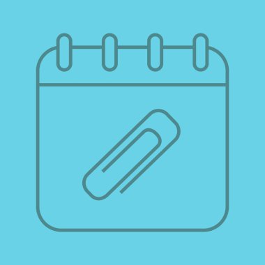 Takvim doğrusal simgesine dosya ekle