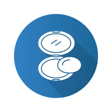 Toz düz tasarım uzun gölge glif simgesi