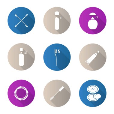 Kozmetik Aksesuarları Icons set