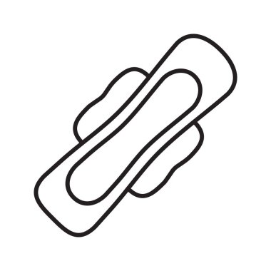 Sıhhi peçete doğrusal simgesi