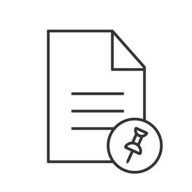 PIN belge doğrusal simgesi