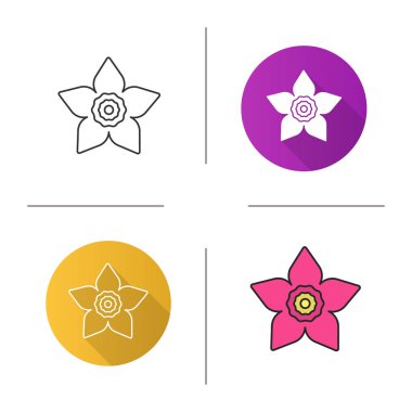 Nergis simgesi, doğrusal ve renk stilleri