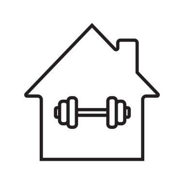 Ev spor eğitim doğrusal simgesi