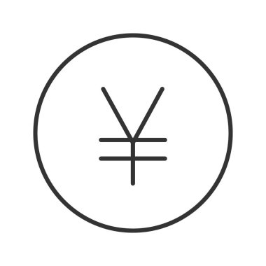 Yen işareti doğrusal simgesi