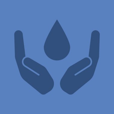 Sıvı damla ile açık avuç içi 