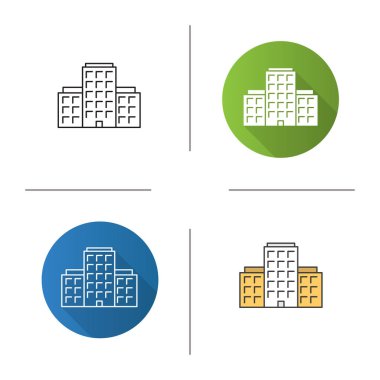 Çok katlı bina simgesini