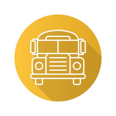 okul otobüsü düz simgesi