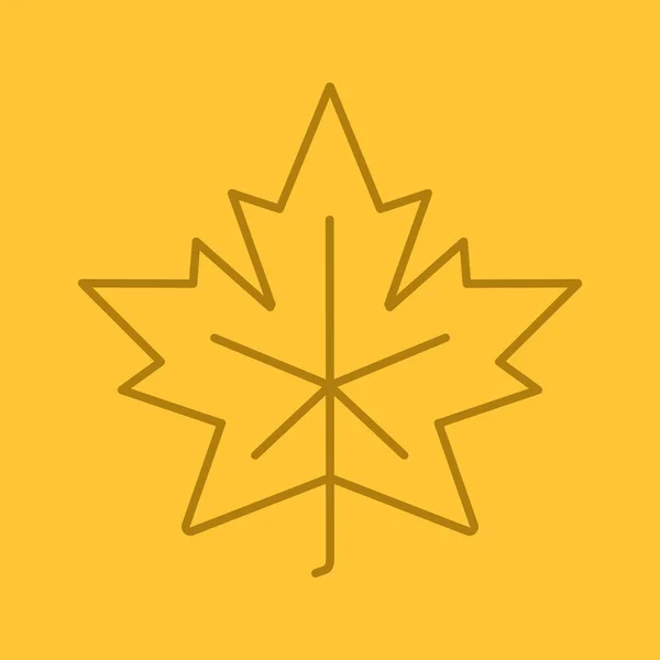 Линейная иконка кленового листа — стоковый вектор