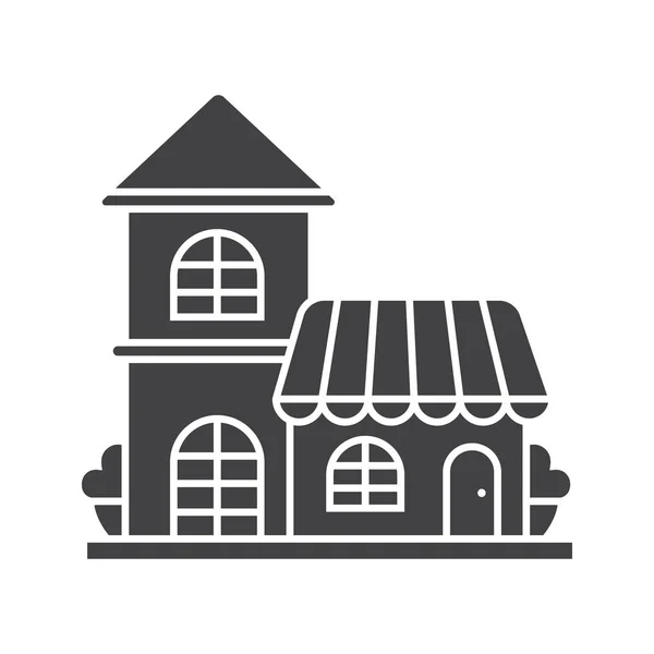 Restaurante, icono de glifo café — Vector de stock