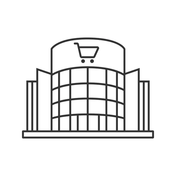 Centro comercial icono lineal — Archivo Imágenes Vectoriales