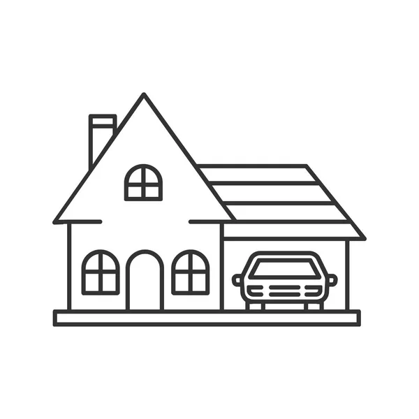 Casa de campo, casa de família ícone linear — Vetor de Stock