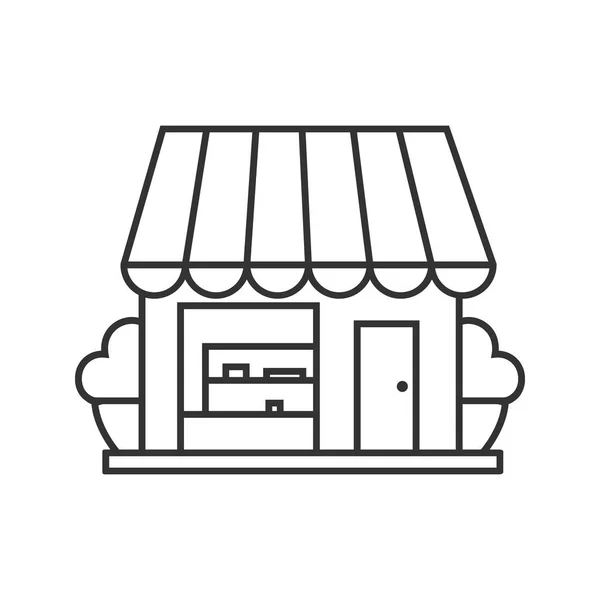 Pequeña tienda icono lineal — Vector de stock