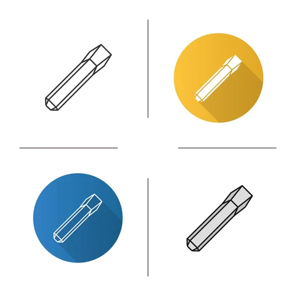 Iron chisel icons — Stock Vector