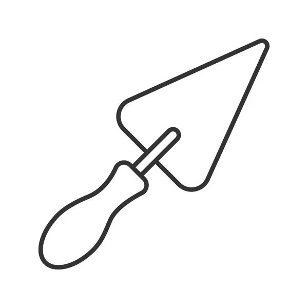 Triangulära spade linjär ikonen — Stock vektor