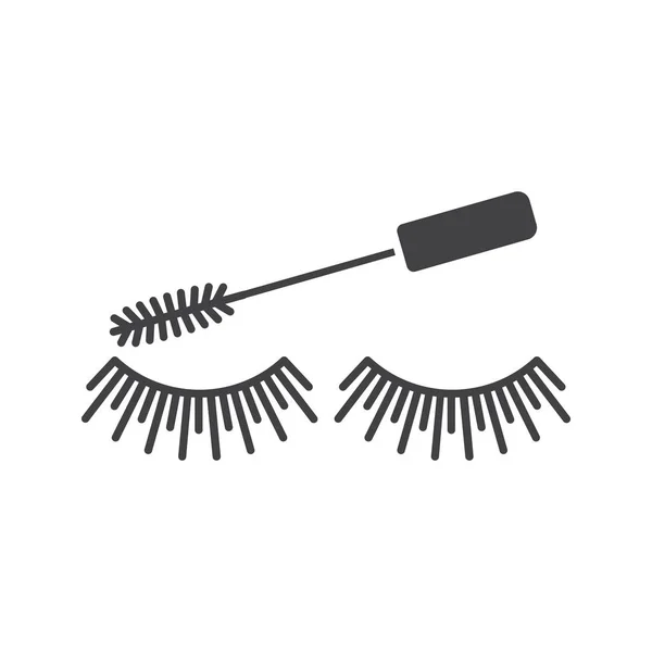 Mascara pour les yeux glyphe icône — Image vectorielle