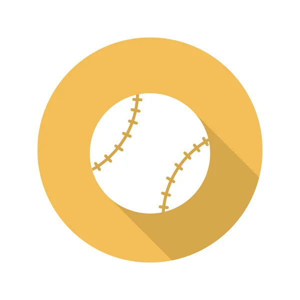 Bola de béisbol diseño plano — Archivo Imágenes Vectoriales