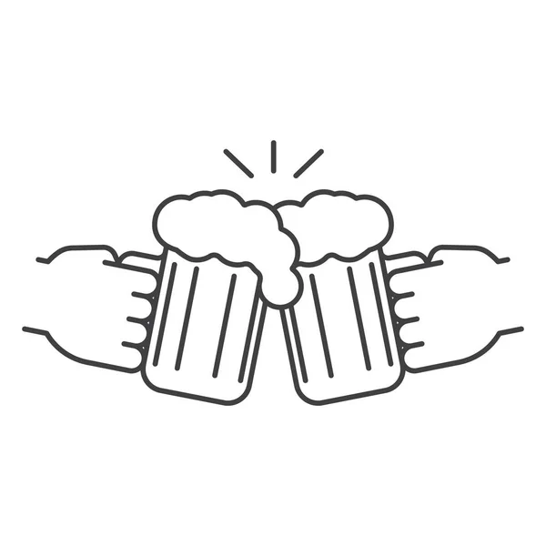 Cheers lineaire pictogram — Stockvector