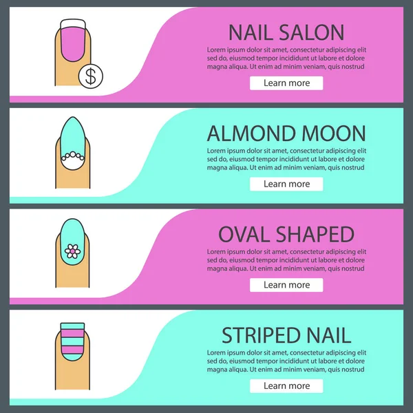 Web banner şablonlar kümesi manikür