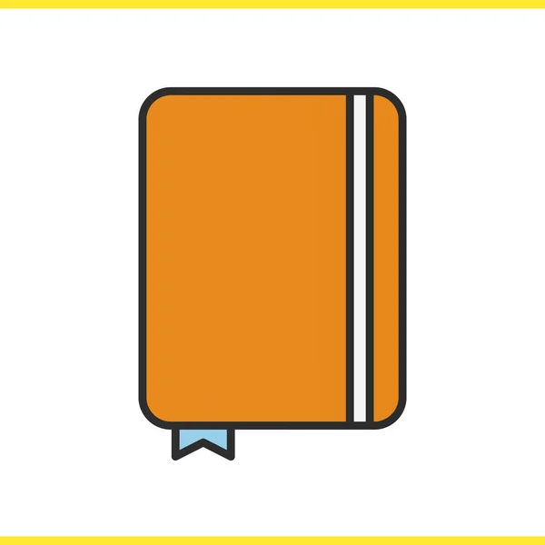 Carnet icône couleur ordinateur portable — Image vectorielle