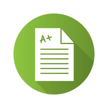 Mükemmel işareti ile test kağıt. 