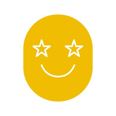 Yüzü gözü olan gibi yıldız glif simgesi