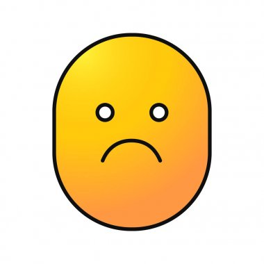 Hüzünlü gülümseme renk simgesi