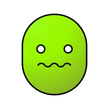 Endişeli gülen renk simgesi