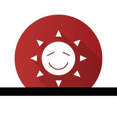 Mutlu güneş gülümseme simgesi