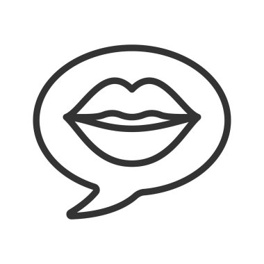 Erotik talk doğrusal simgesinin