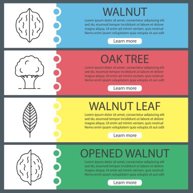 Ormancılık web banner şablonlar kümesi