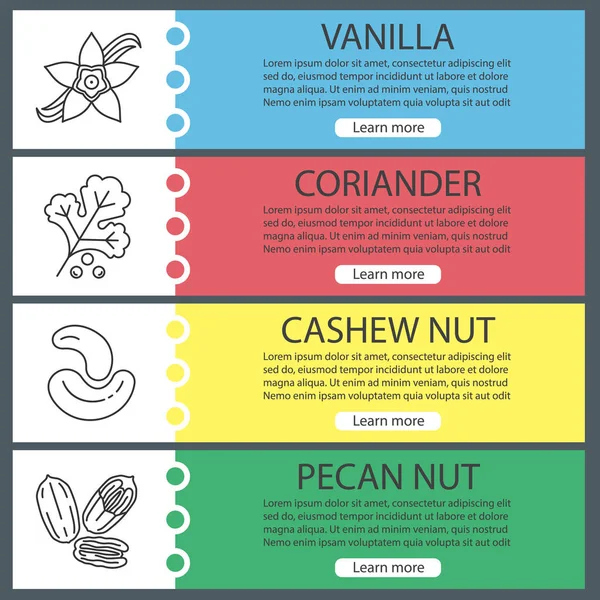 Baharat afiş şablonlar kümesi web