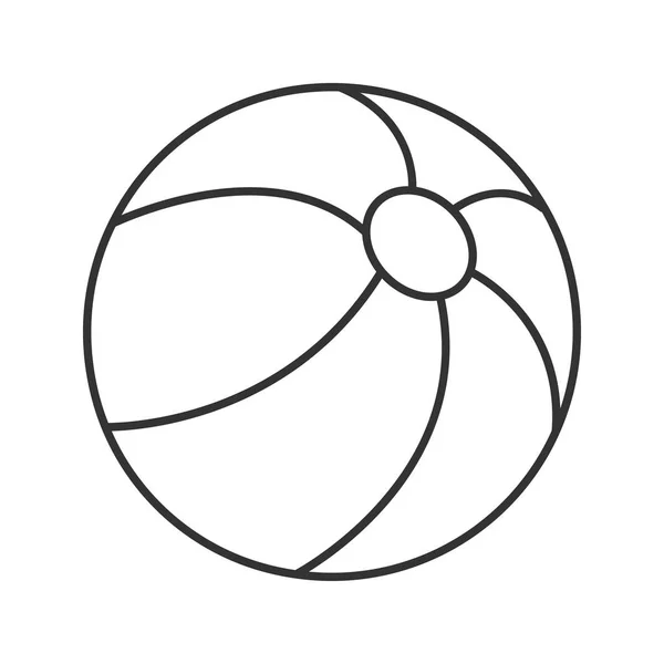 Пляжний м'яч лінійної значок — стоковий вектор