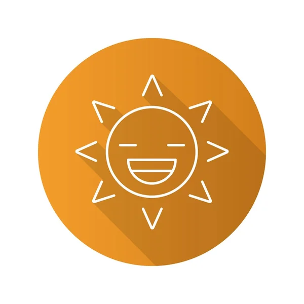 Laughing sun smile — Stock Vector