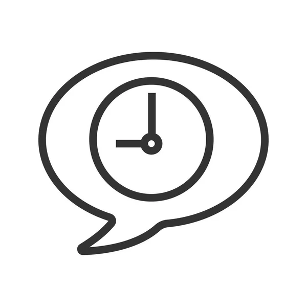 Durée de conversation icône linéaire — Image vectorielle