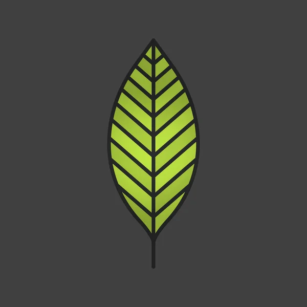 Barevná ikona ořechového listí — Stockový vektor