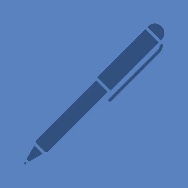 Μπάλα πένας γλύφου εικονίδιο χρώμα — Διανυσματικό Αρχείο