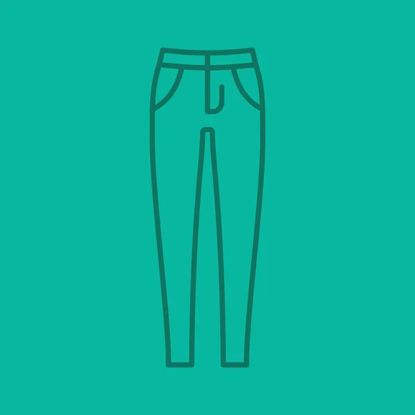 Ikon linier jeans ketat wanita - Stok Vektor