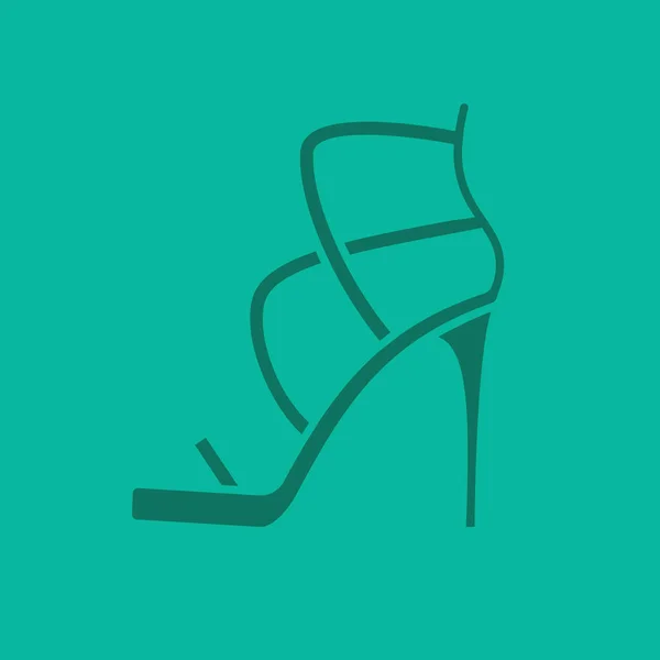 Zapato tacón alto icono de color glifo — Vector de stock