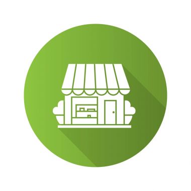 Dükkanı düz simgesi