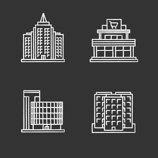 Gebäude-Ikonen gesetzt — Stockvektor
