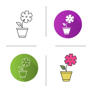 Hibiscus pot bitkiler simgeler