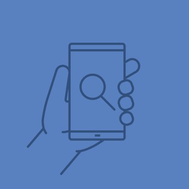 El ele tutuşan akıllı telefon simgesi