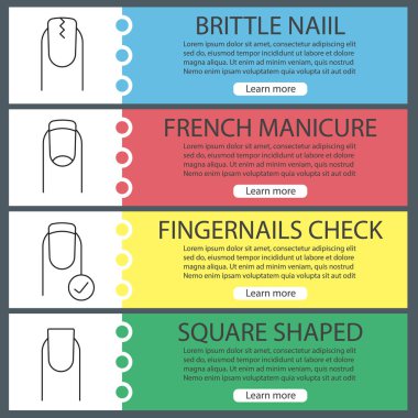 Afiş şablonlar kümesi manikür